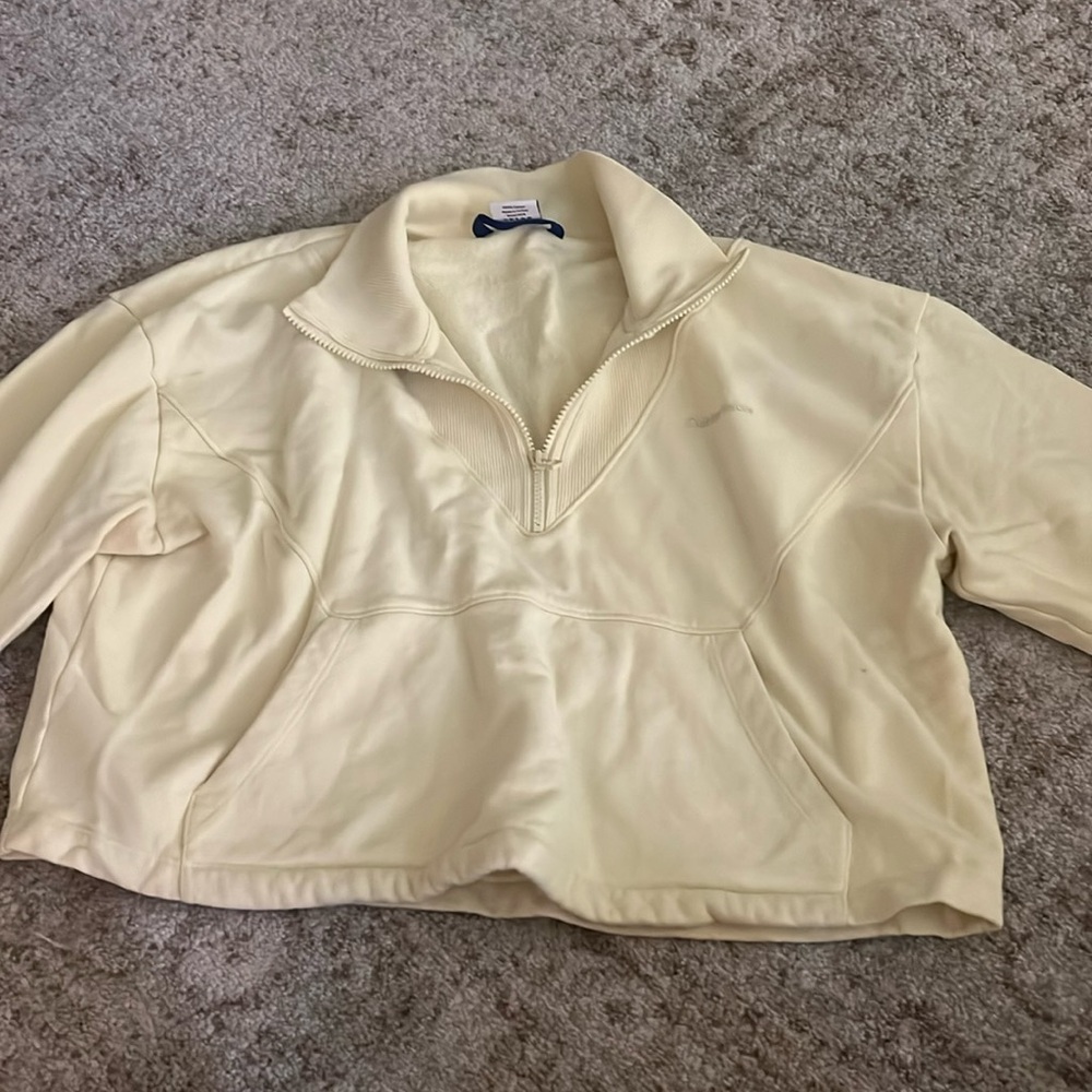 Cropped quarter zip outdoor voices sweatshirt
